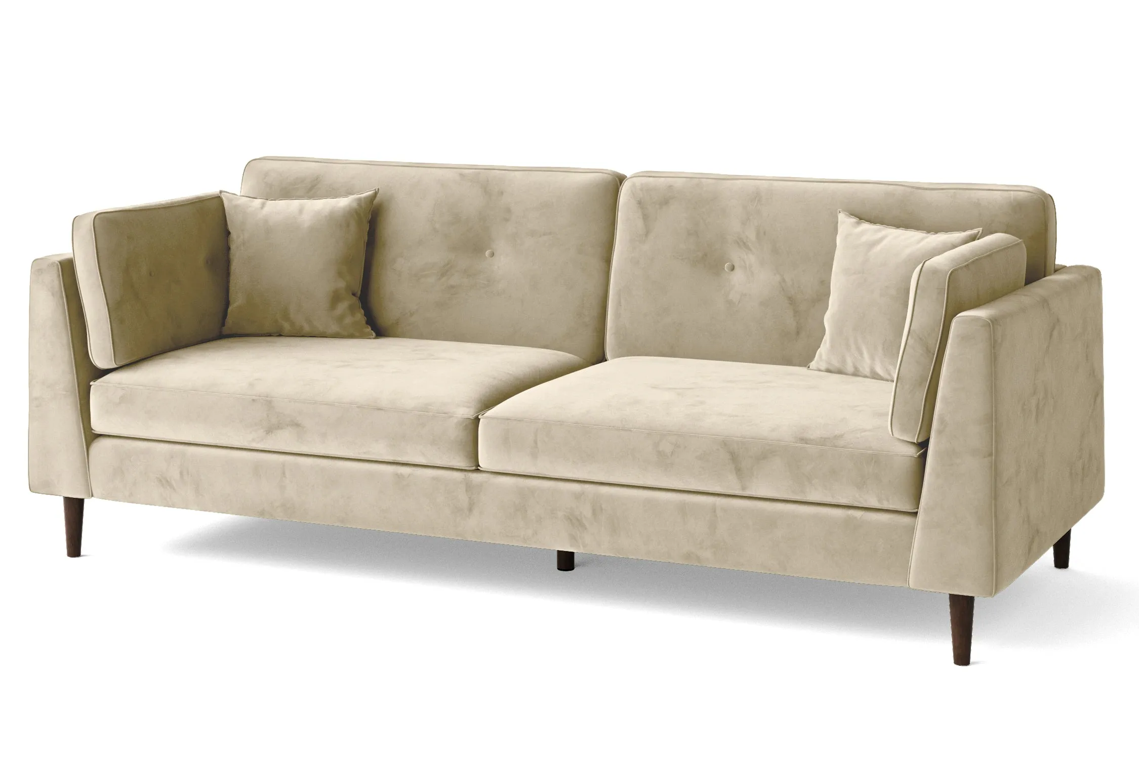 Ragusa 4 Seater Sofa Cream Velvet