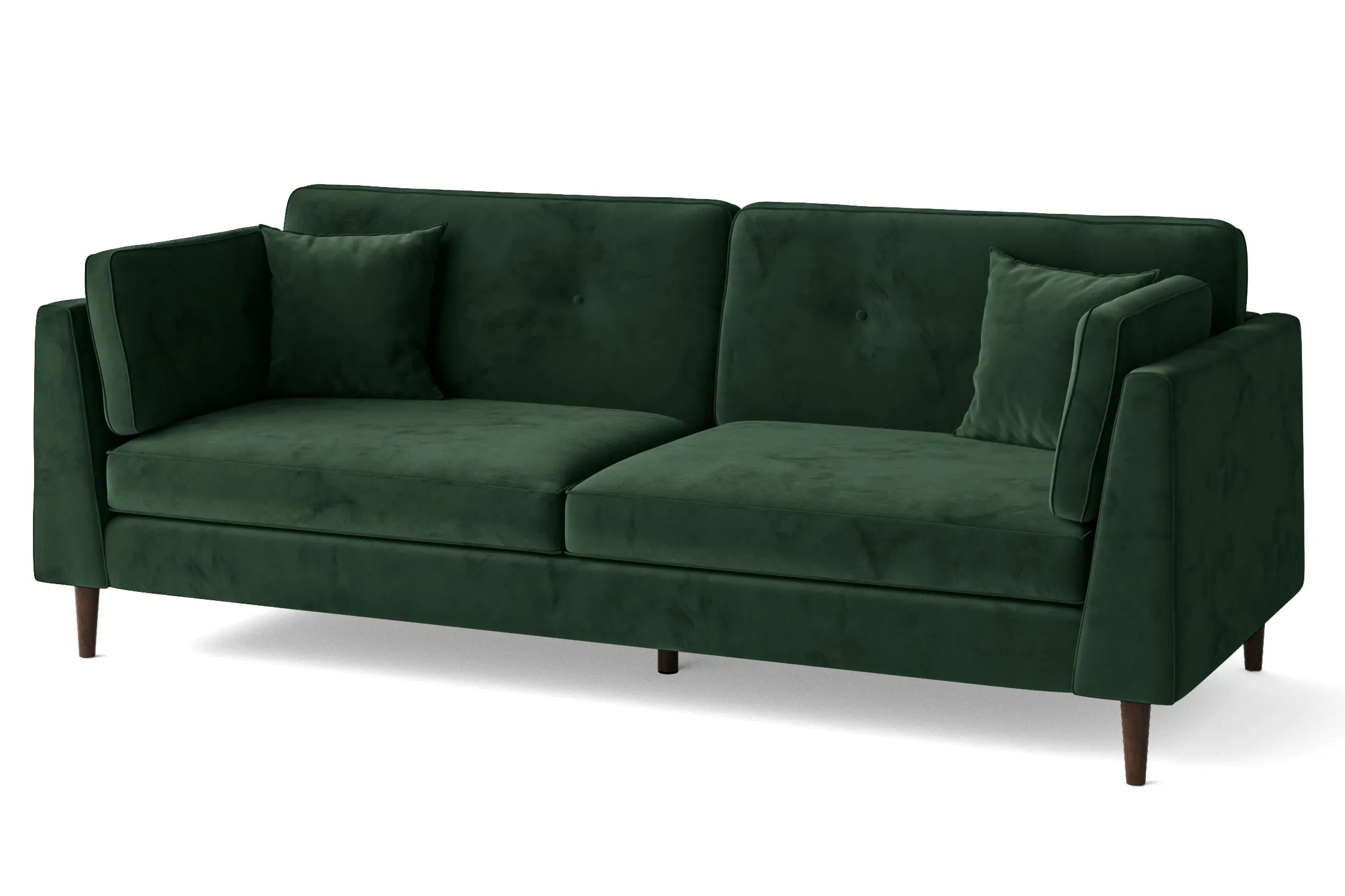 Ragusa 4 Seater Sofa Green Velvet