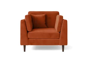 Ragusa Armchair Orange Velvet