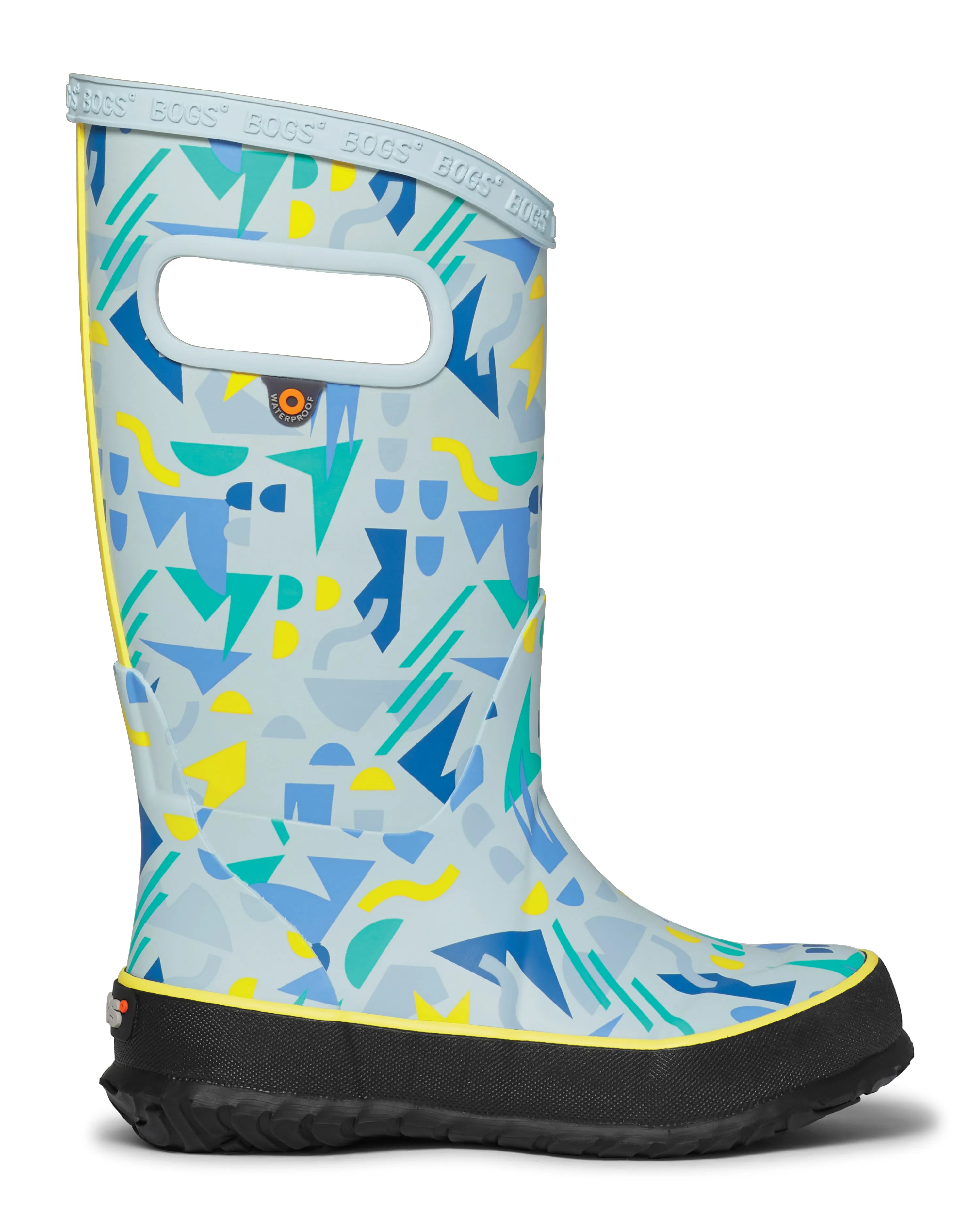 Rain Boot Sparse Geo Print - Light Blue Multi