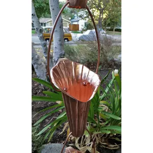 Rain Chain Cala Lily Copper Cups