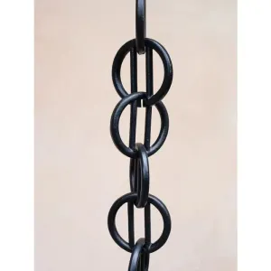 Rain Chain Cast Aluminum Zen Loops- Black