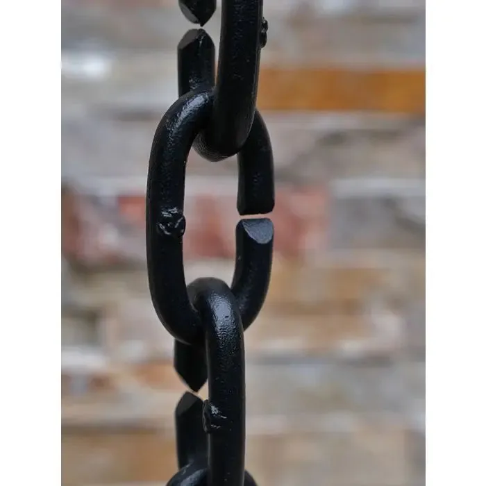 Rain Chain Cast Links- Black Powder Coated