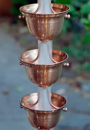 Rain Chain Copper Bell Cups