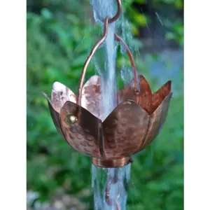 Rain Chain Copper Buddha's Cup