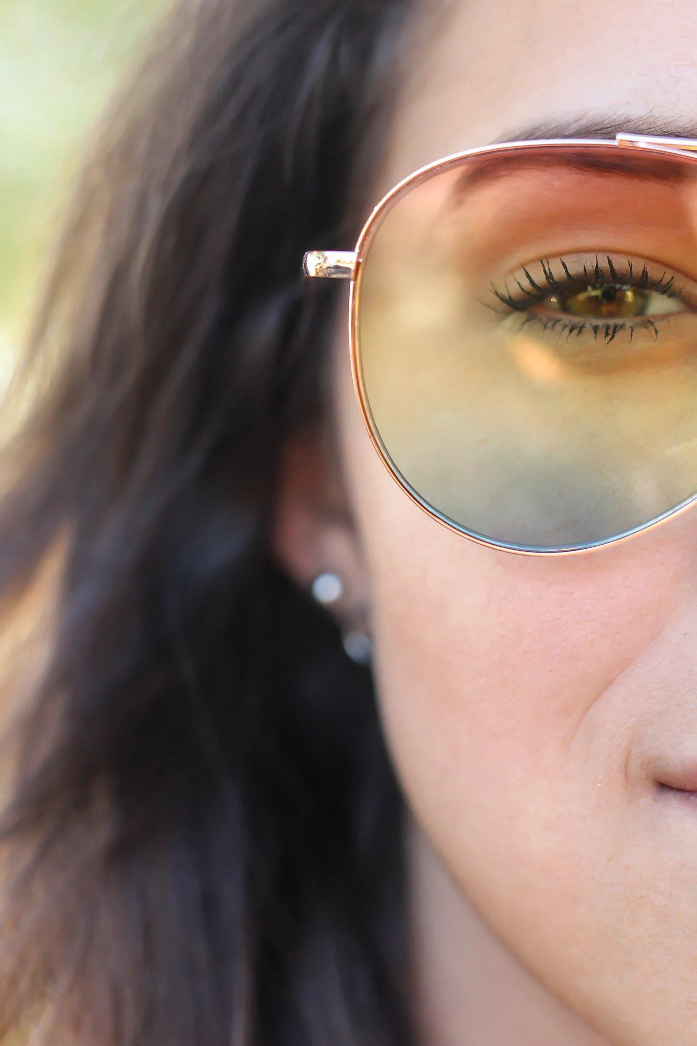 Rainbow Aviators with Gold Frame