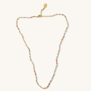 Rainbow Bead Choker