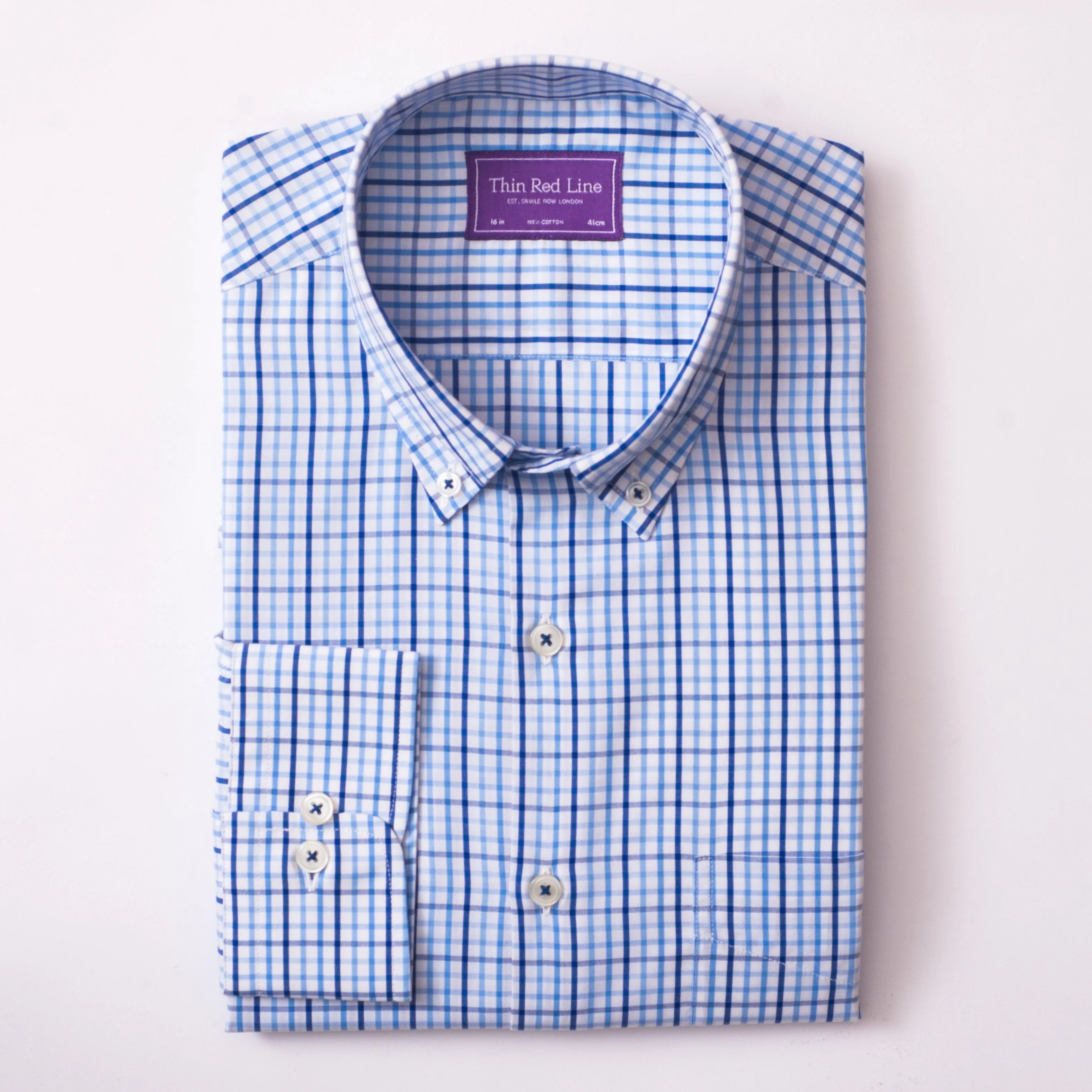 Rainbow Check Sky Regular Shirt