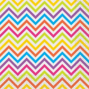 Rainbow Chevron Lunch Napkins