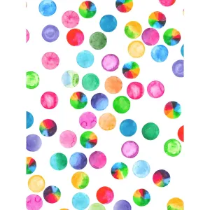 Rainbow Color Drops Printed Backdrop