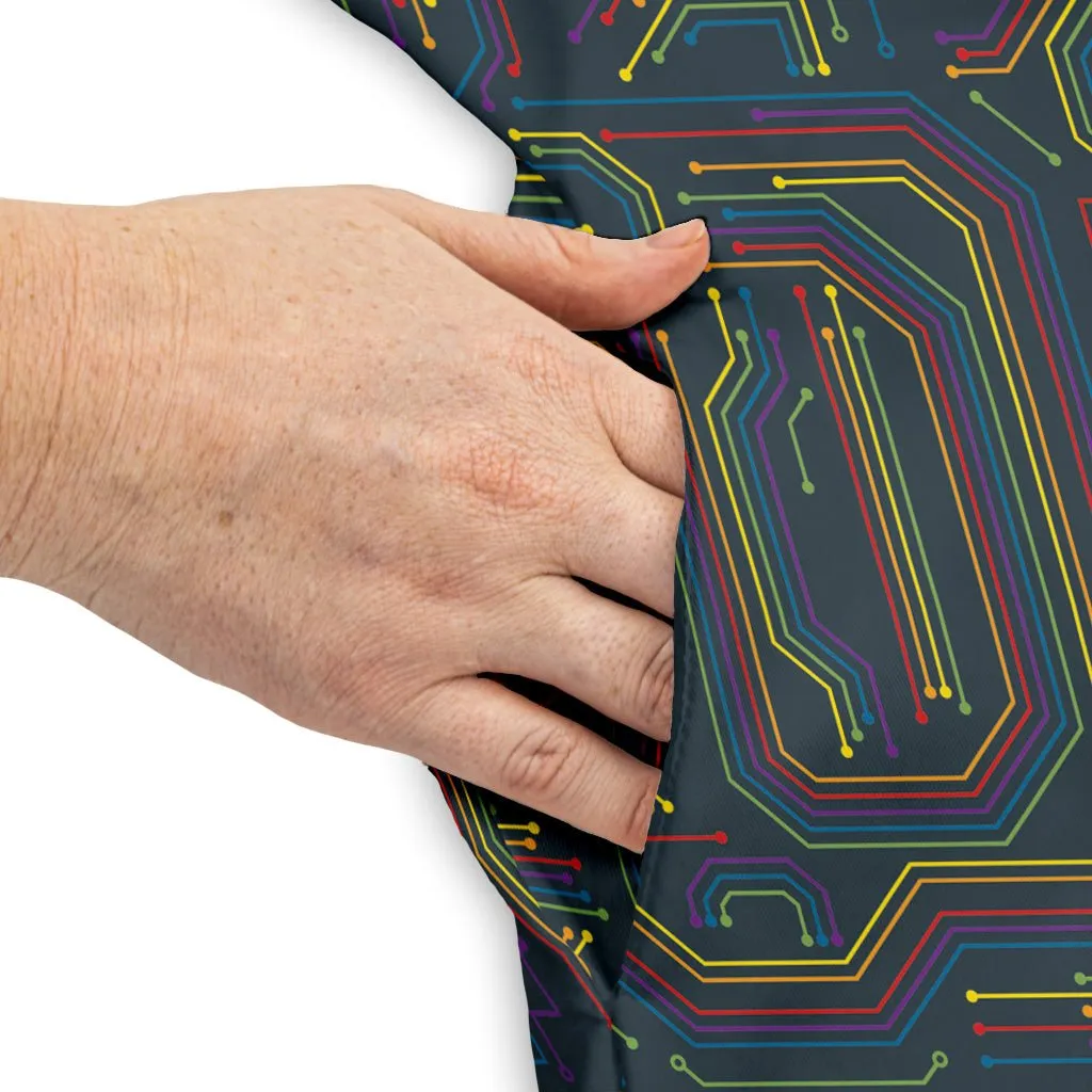 Rainbow Computer Circuit Board Dress