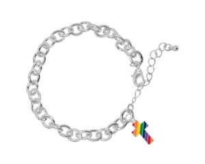 Rainbow Flag Cross Charm Bracelets