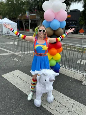 Rainbow Girl Skater Dress