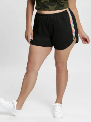 Rainbow Striped Side Shorts