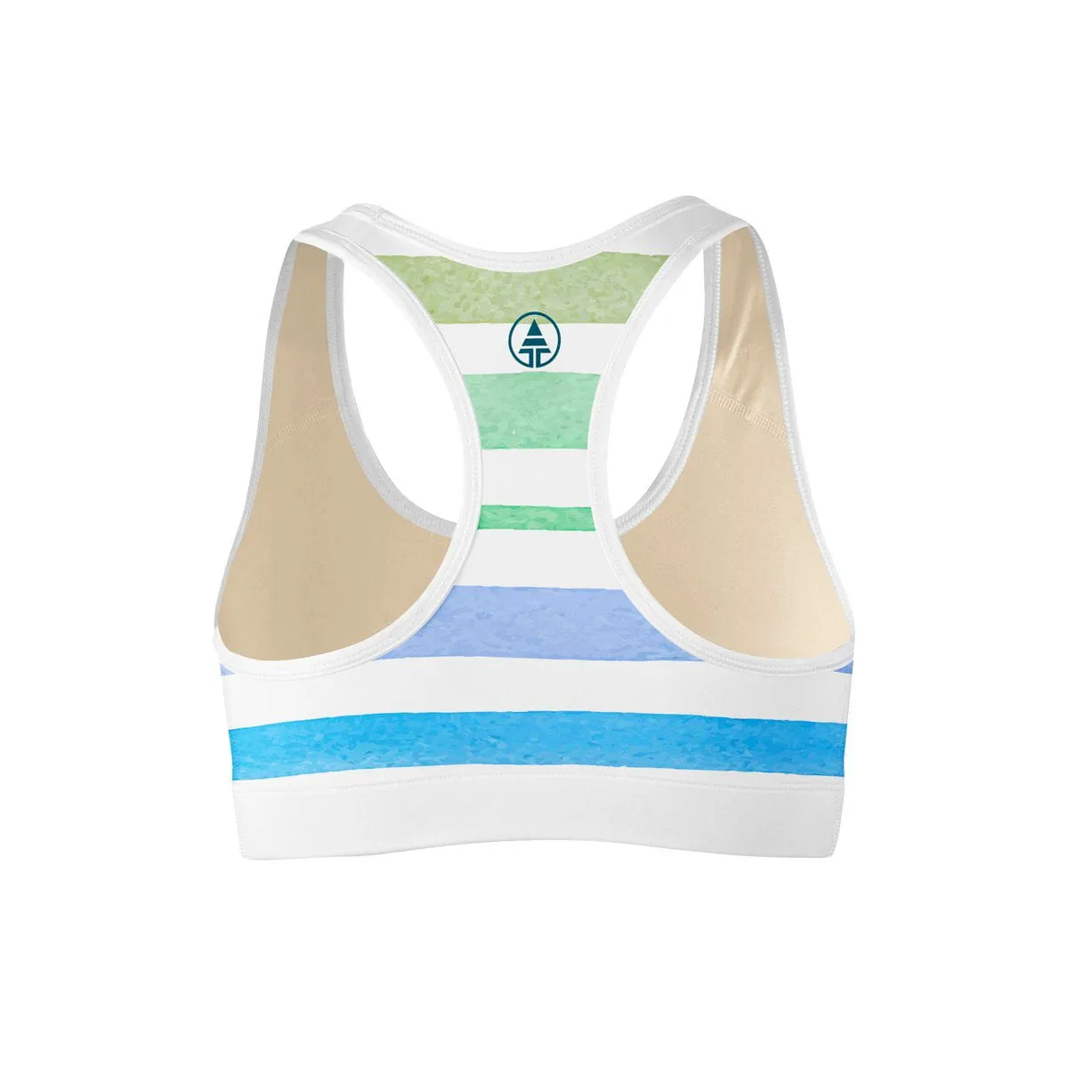 Rainbow Stripes Sports Bra