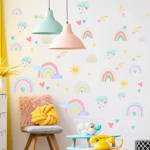 Rainbow Wall Stickers - Cartoon Colorful Decor