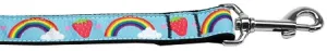 Rainbows And Berries Nylon Dog Leash 5-8 Inch Wide 6ft Long