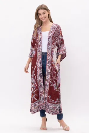 RAJ GIA THICK STITCH EMBROIDERED DUSTER