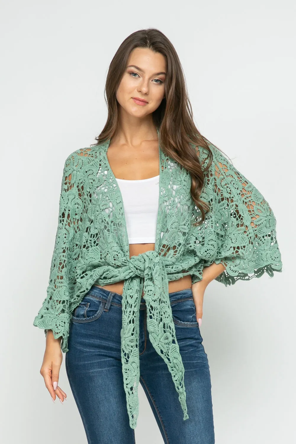 RAJ TALITA FLORAL WRAP KIMONO