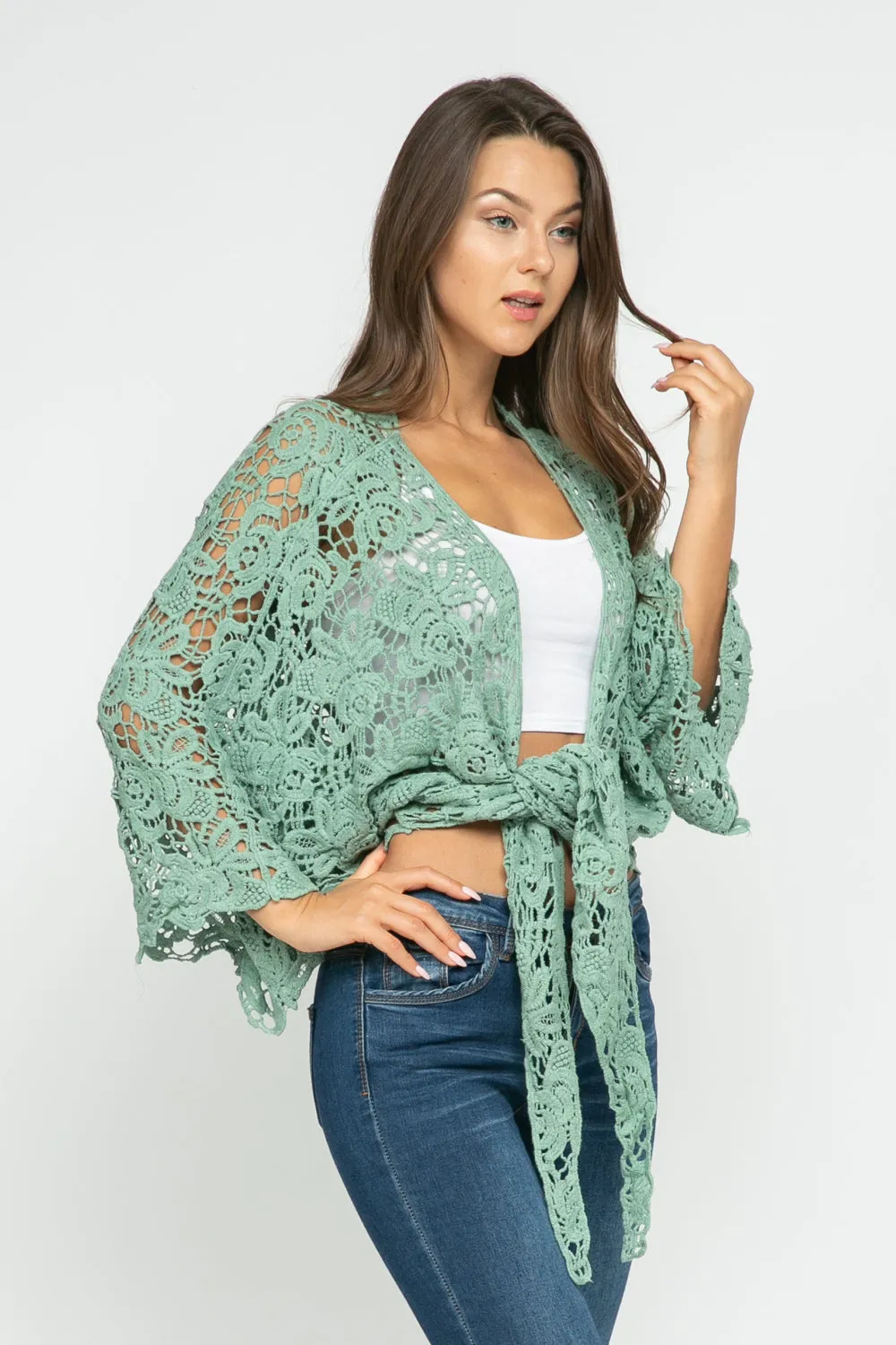 RAJ TALITA FLORAL WRAP KIMONO