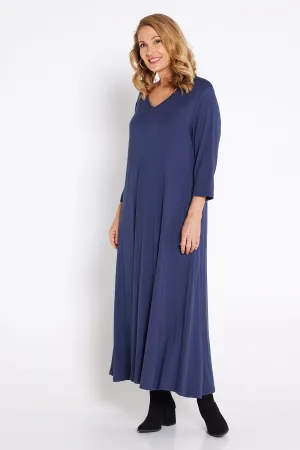 Raja Bamboo Dress - Navy