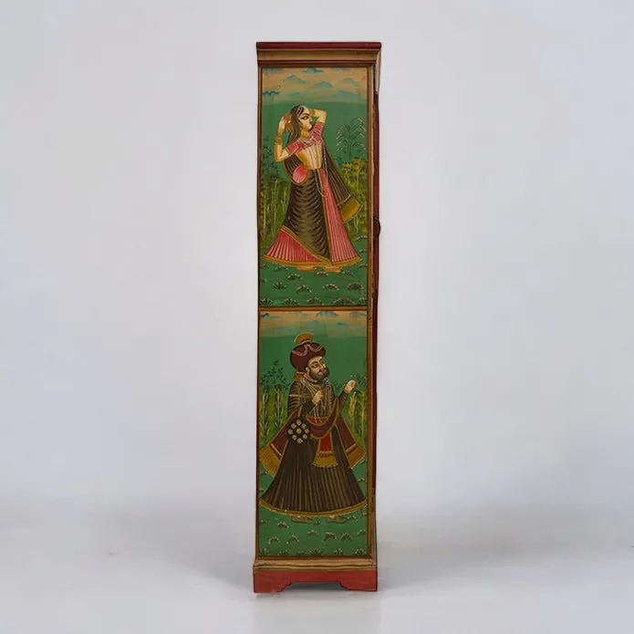 Rajasthani Color Hand Painted Wooden Wardrobe