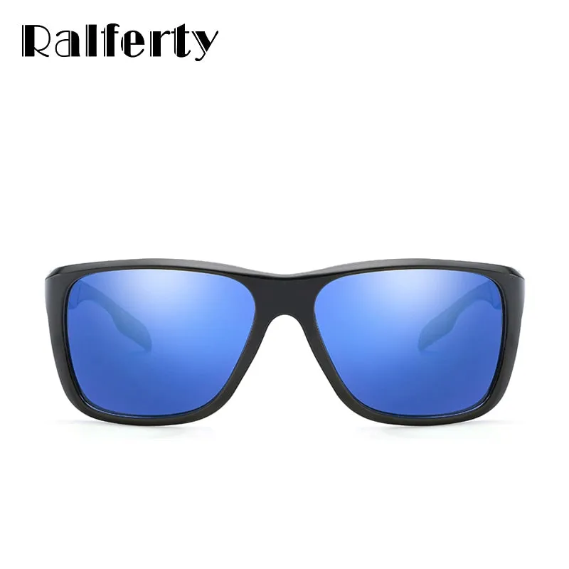 Ralferty Hd Polarized Sunglasses Men Driver Glasses Blue Mirror Square Uv400 K1037