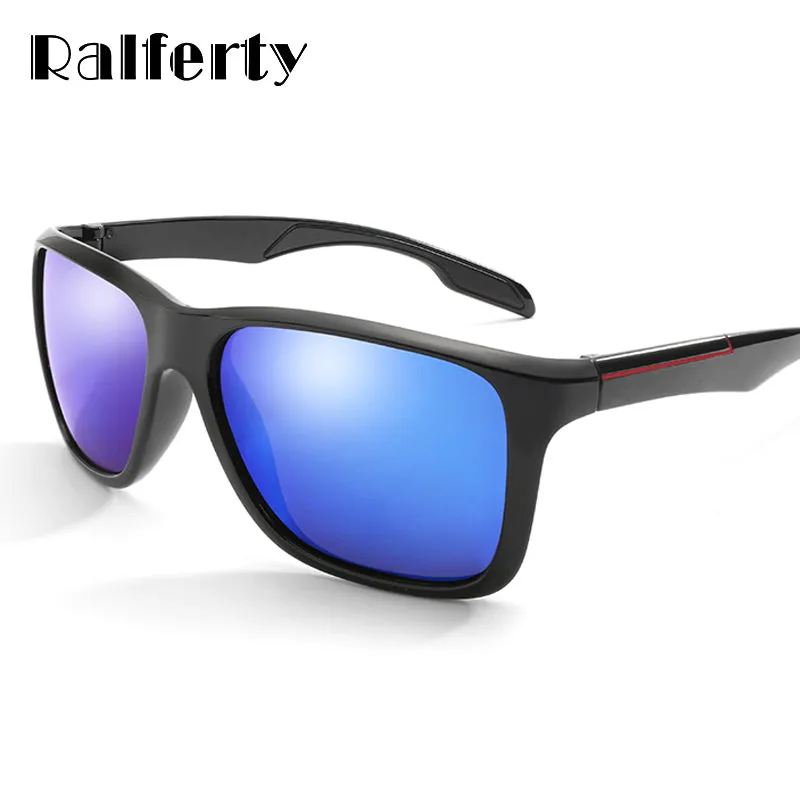 Ralferty Hd Polarized Sunglasses Men Driver Glasses Blue Mirror Square Uv400 K1037