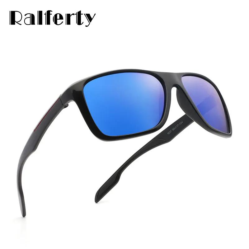 Ralferty Hd Polarized Sunglasses Men Driver Glasses Blue Mirror Square Uv400 K1037