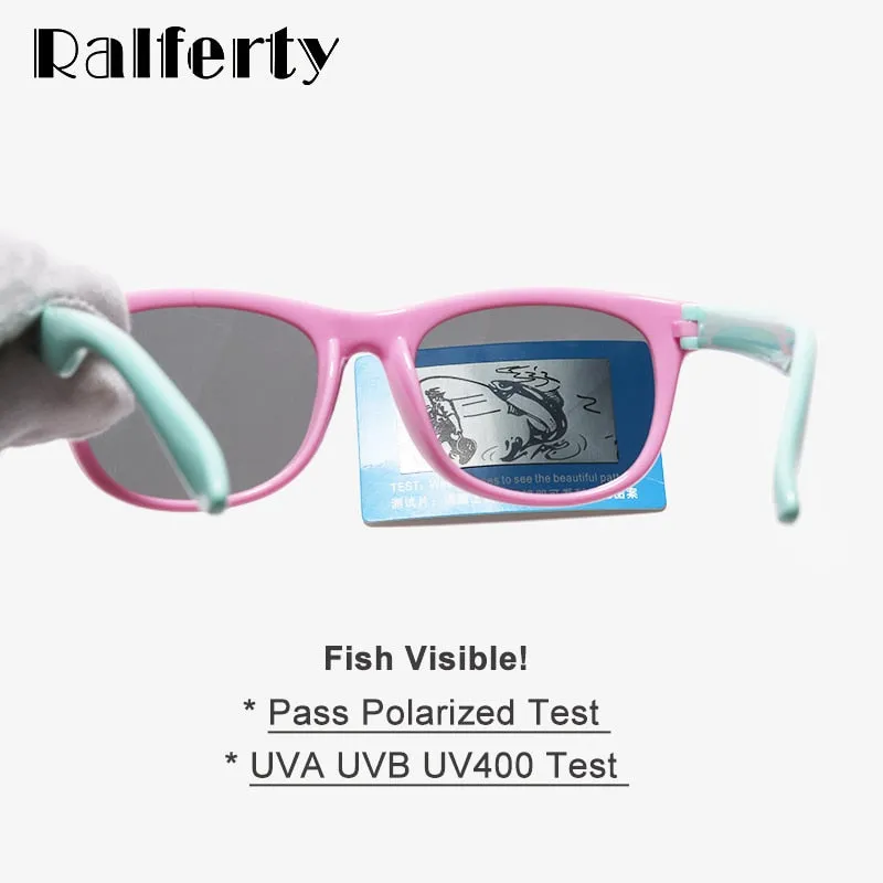 Ralferty Tr90 Flexible Kids Sunglasses Polarized Child Baby Safety Coating Uv400