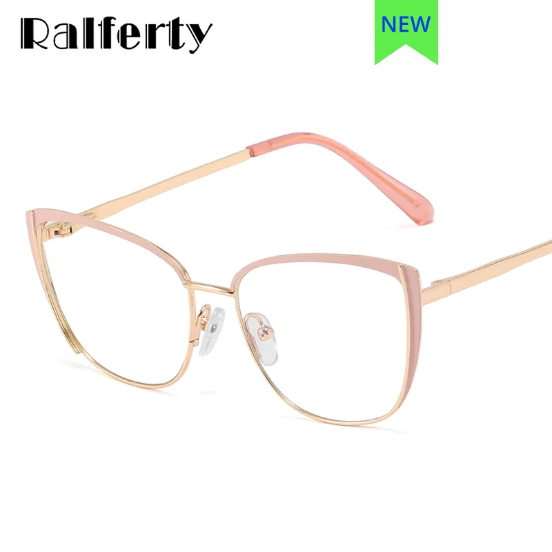 Ralferty Women's Eyeglasses Cat Eye Anti Blue Light F95732