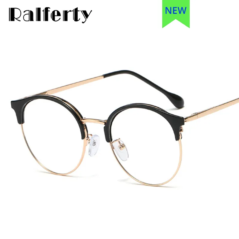 Ralferty Women's Eyeglasses Round Anti Blue Light TR90 F95602