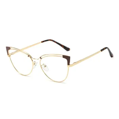 Ralferty  Women's Full Rim Square Cat Eye Eyeglass Alloy Eyeglasses F95636