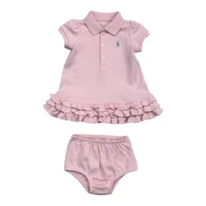 Ralph Lauren - Pink ruffle hem polo dress and pants