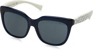 Ralph Lauren Women's 0RA5213 Square Sunglasses, Navy & White, 55 mm