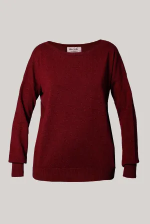 Rania Boat Neck Cashmere Sweater In Cuir De Russie