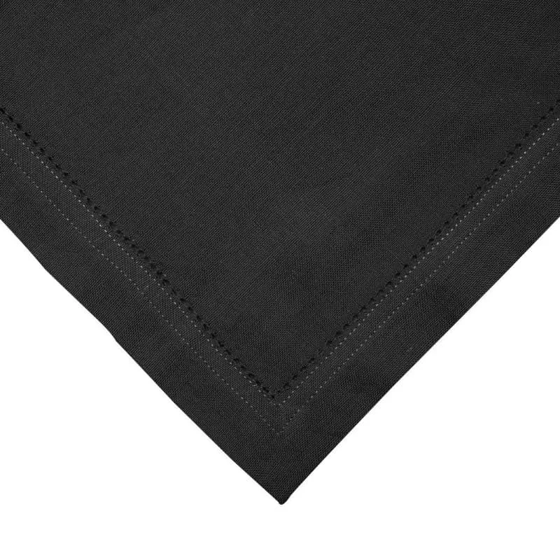 RANS Elegant Hemstitch Black Napkin