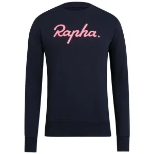 RAPHA Logo Sweatshirt AW23 - DNP Dark Navy/High-Vis Pink