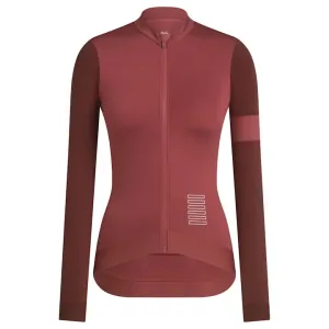 RAPHA Pro Team Training Long Sleeve Women AW2023 - Red/Rusty Red