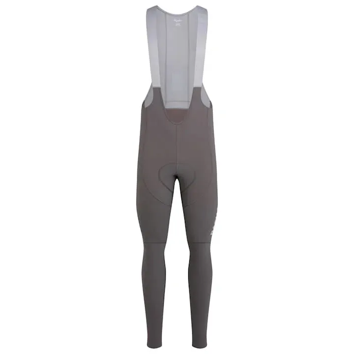 RAPHA Pro Team Winter Bib Tights with Pad II - KSC Mushroom/Silver