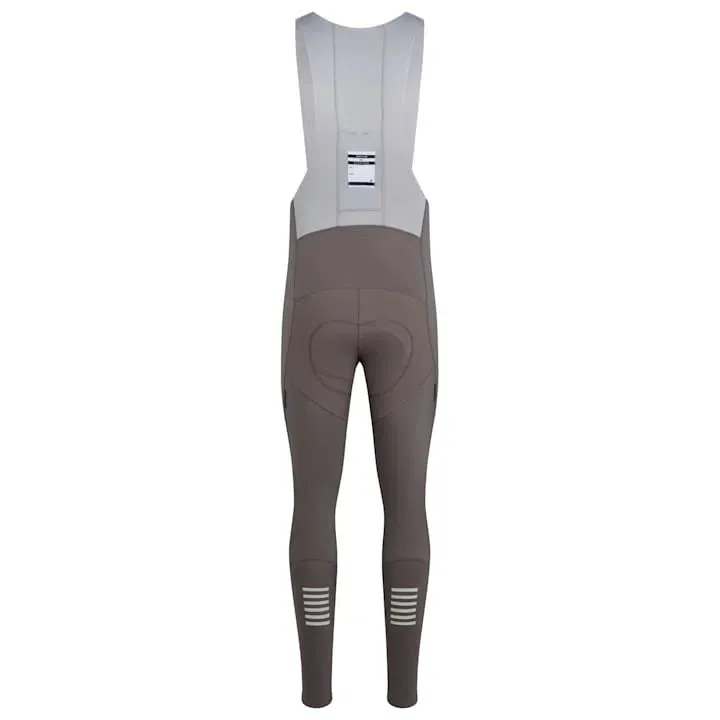 RAPHA Pro Team Winter Bib Tights with Pad II - KSC Mushroom/Silver