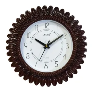 RARE QUARTZ Non Ticking Classic Digital Clock Bedroom Hall Living Room Office | Brown2