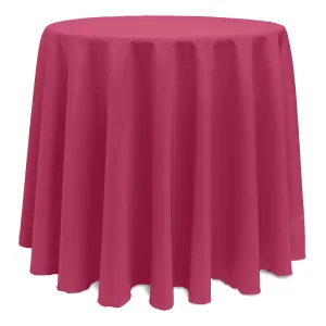 Raspberry 120" Round Poly Premier Tablecloth