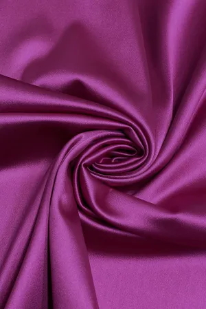 Raspberry Italian Stretch Satin Fabric