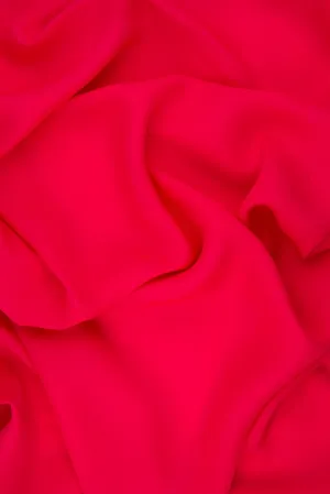 Raspberry Silk Double Georgette Fabric