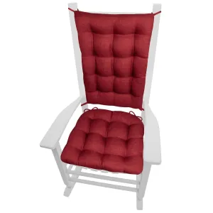 Rave Red Porch Rocker Cushions - Fade Resistant, Latex Foam Fill