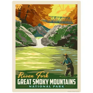 Raven Fork Decal Smoky Mtns National Park