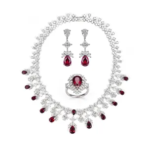 Ravishing Ruby Jewelry Set