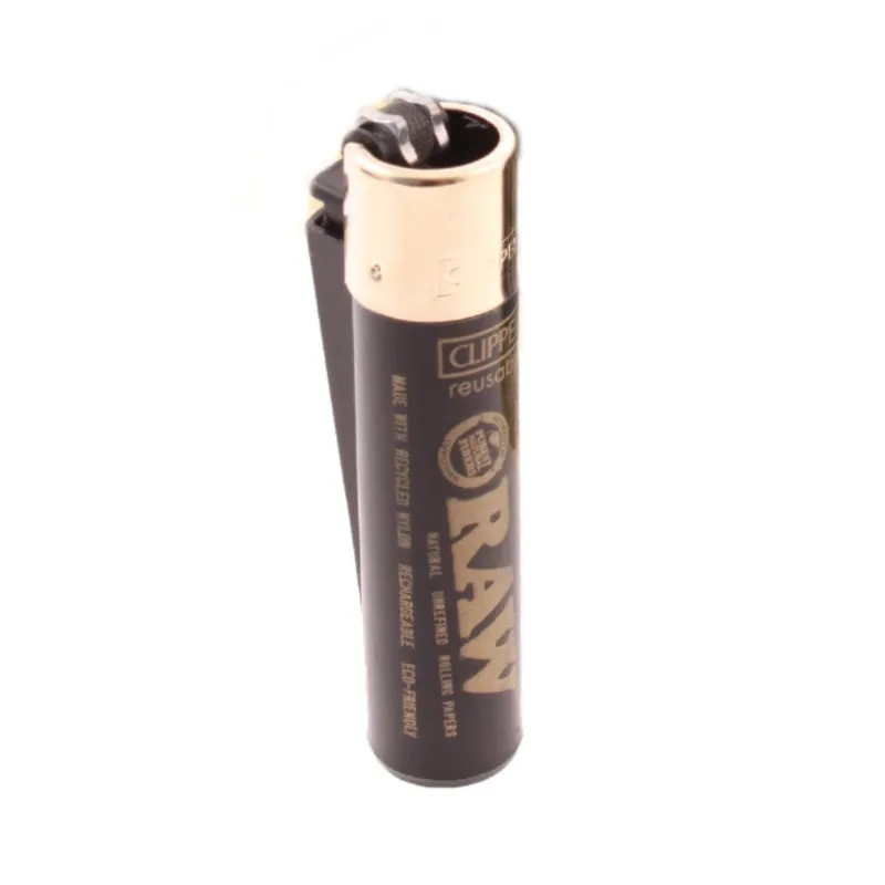 RAW Clipper Lighter - Special Edition Black with Gold Top