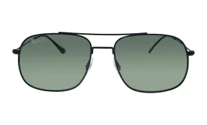 Ray Ban Black Sunglasses with Polarized Green Lenses-RB_3595_90149A_59mm